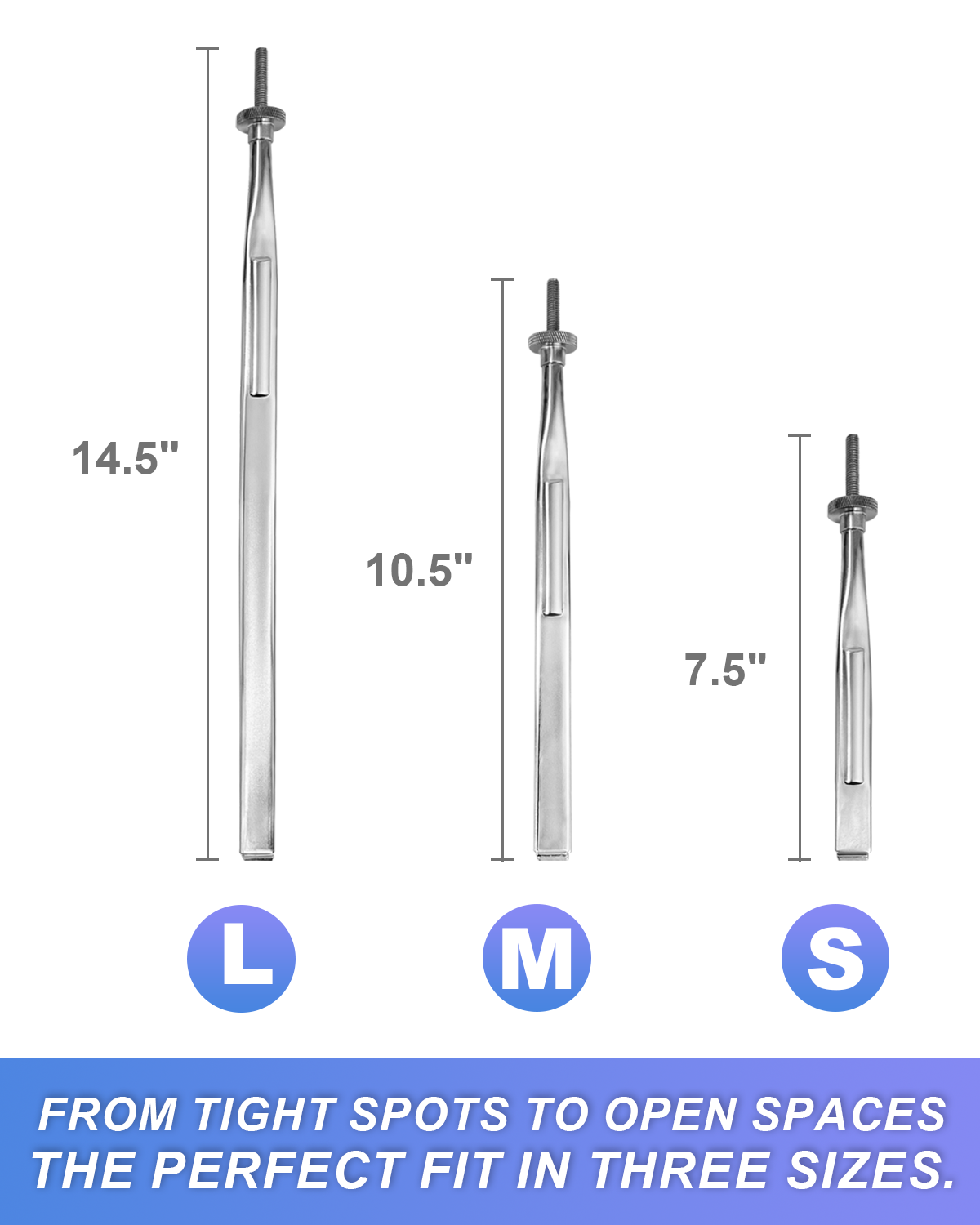Spring-Loaded Extension Clamps Tri-Pack